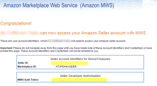 Amazon MWS 5